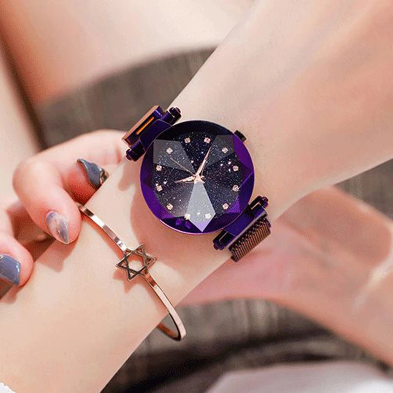Relógio Feminino Magnético Personalizável a Quartzo – Fashion e Casual