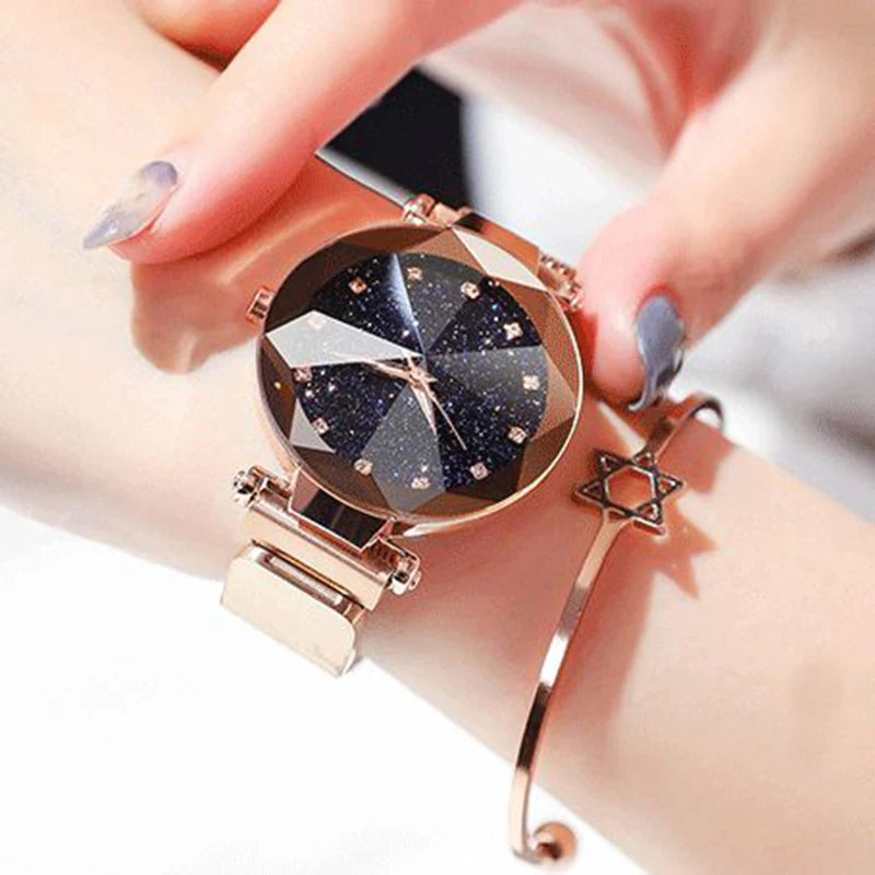 Relógio Feminino Magnético Personalizável a Quartzo – Fashion e Casual