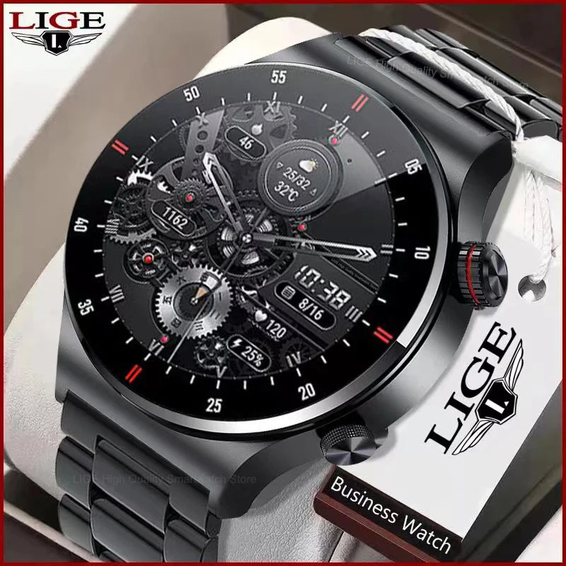 LIGE BW0382 NFC Smart Watch for Men Women Answer Make Call Fitness Tracker Running Watch Music Player Smartwatch for Android IOS