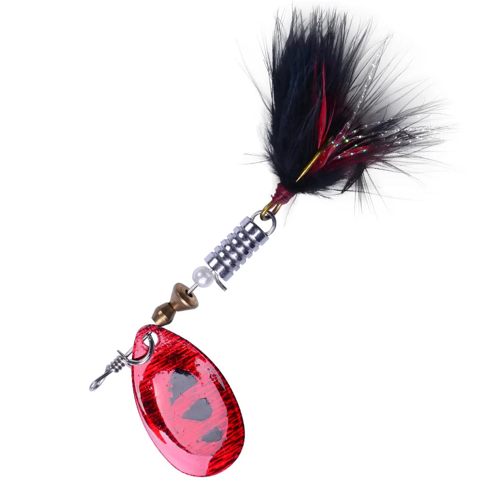 Hexakill 1 peça 4g 6g Spinner Spoon Isca de pesca de metal Wobbler CrankBaits Jig Isca de metal brilhante com lantejoulas para pesca de truta