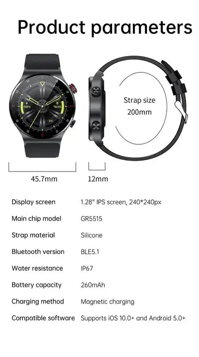QW33 New Calling Original Smart Watch Men Full Touch Screen Sports Fitness Watch Is Suitable for Android Ios Smartwatch