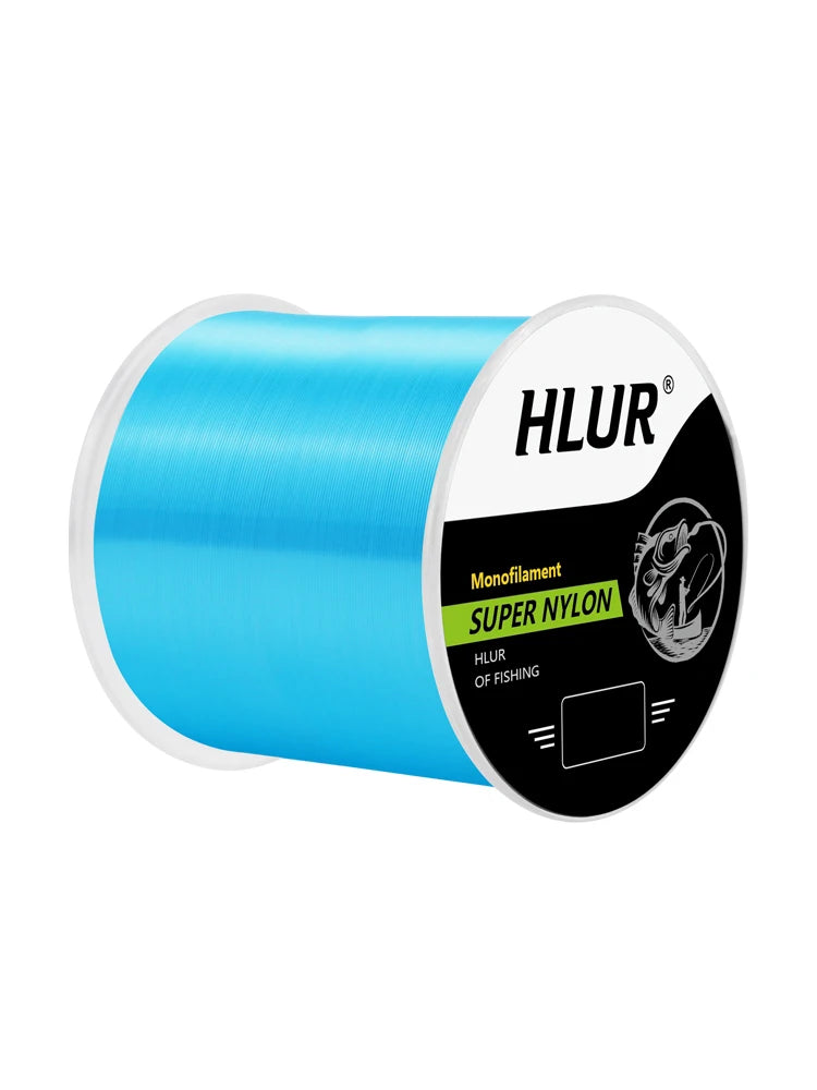 Linha de pesca HLUR 500m Super Strong Nylon Monofilamento de Alta Qualidade Resistente à Abrasão, Linha de Pesca Japonesa 4.4-28.6LB Fluorocarbono Afundante