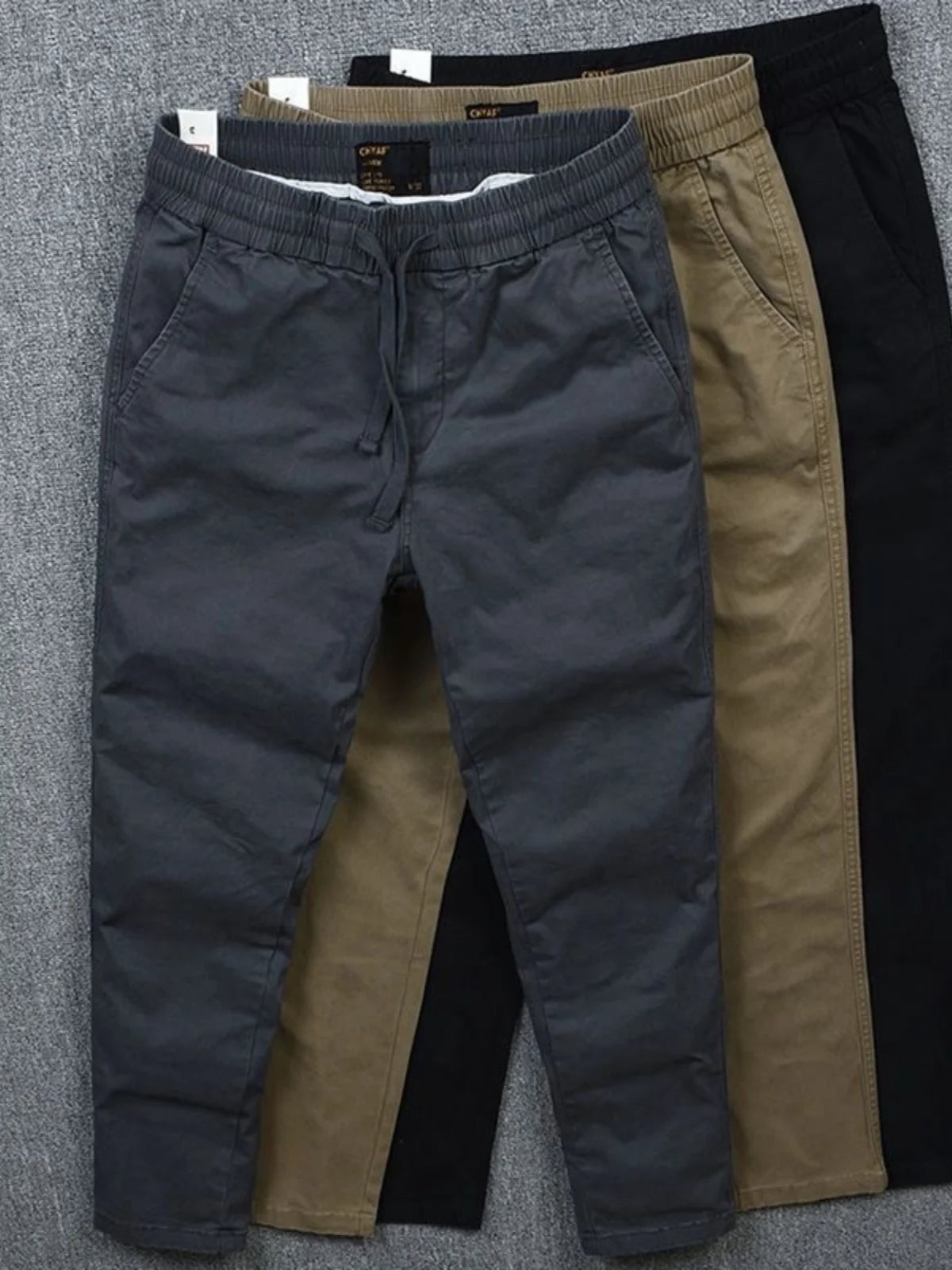 Men's Loose Fit Pure Cotton Work Pants Durable Casual Trousers for Labor Protection Fashionable Urban Style Long Pants
