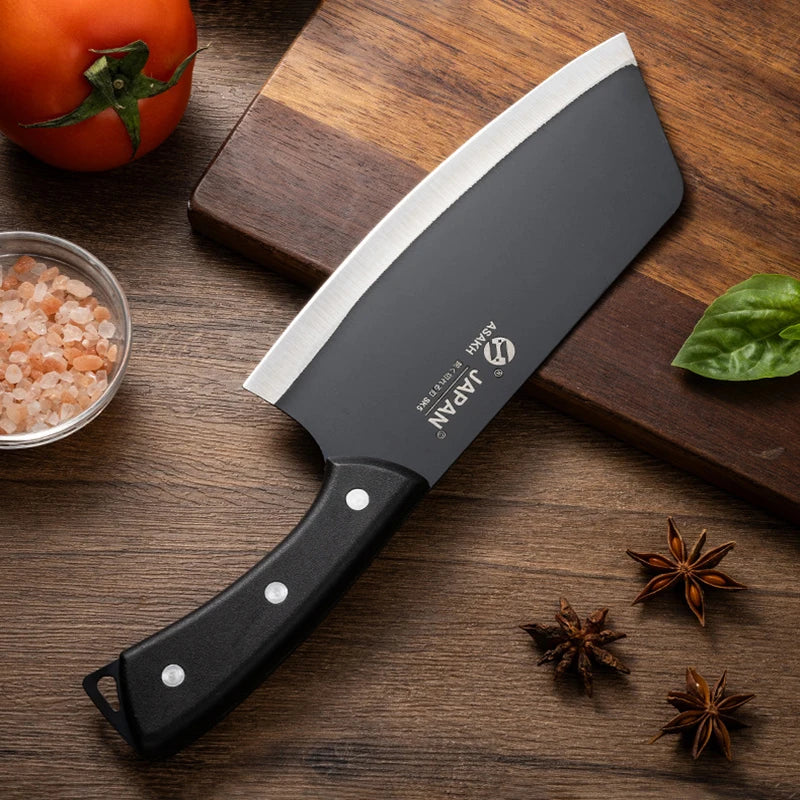 The stainless steel kitchen knife is a lightweight and sharp tool suitable for cutting vegetables meat and fruits in the kitchen
