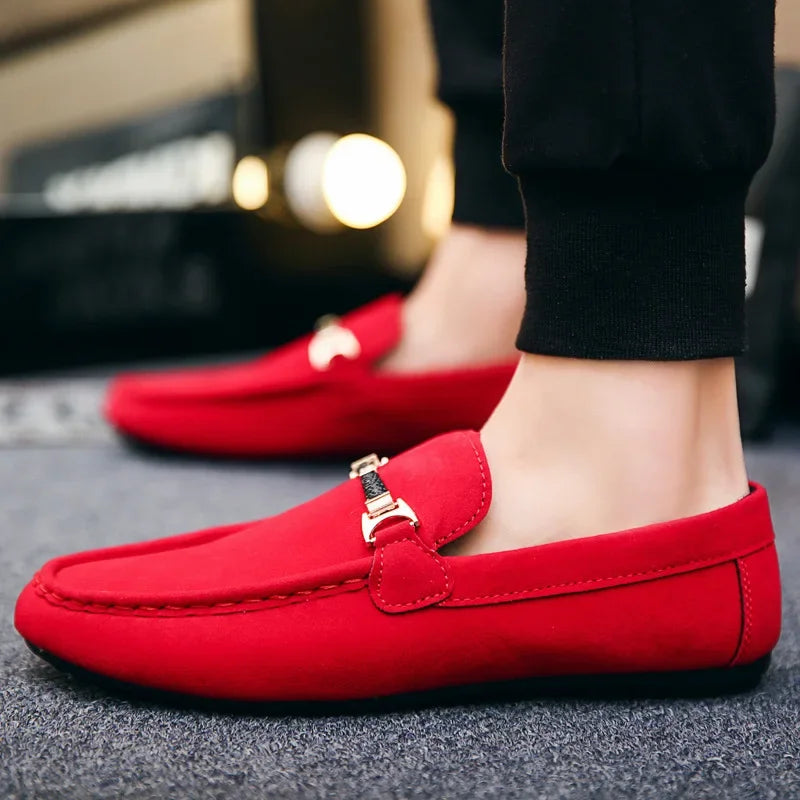 Sapatos casuais masculinos, macios e confortáveis, mocassins de condução, sapatos leves e planos para caminhada, sapatenis masculino