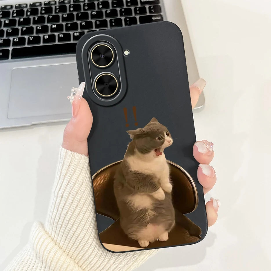 Capa para Xiaomi Redmi A5 4G PocoC71, nova capa moderna com pintura em tons de doce, capa de TPU macia e fosca para Xiaomi Poco C71 Redmi A5.