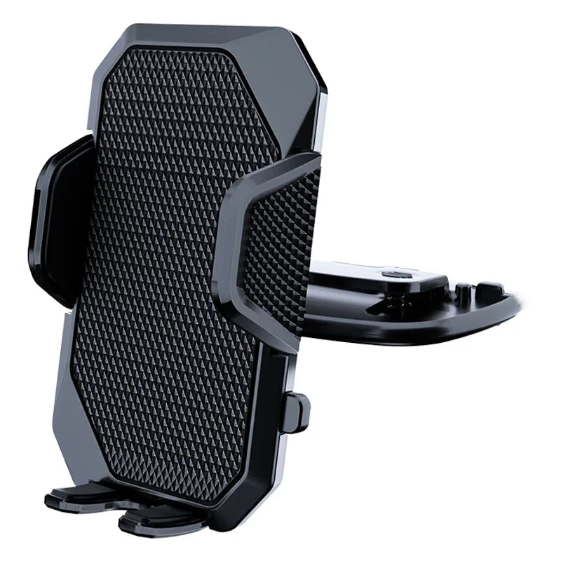 Novo suporte para celular veicular, compatível com e-commerce internacional, entrada para CD, trava automática e suporte para GPS.