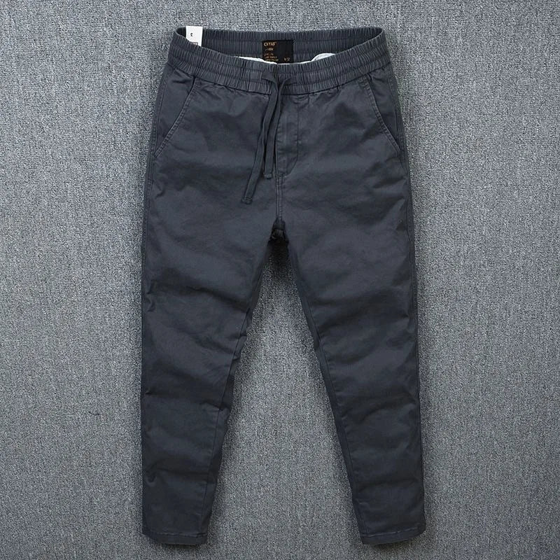 Men's Loose Fit Pure Cotton Work Pants Durable Casual Trousers for Labor Protection Fashionable Urban Style Long Pants