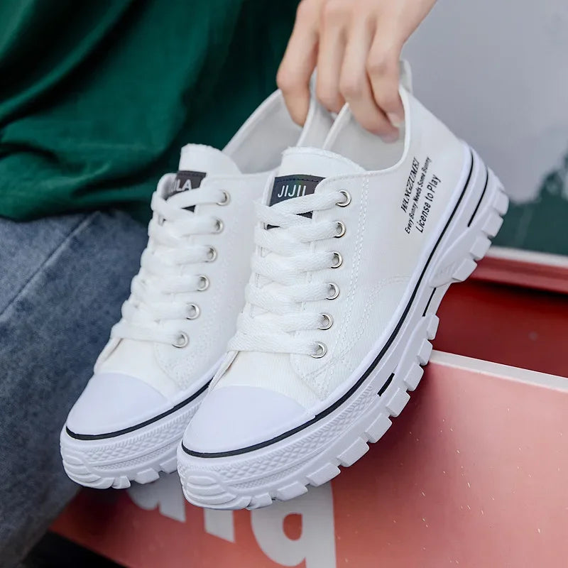 Shoes for Men Fashion Casual Canvas Mens Shoes Light Comfortable Walking Flats for Men Outdoor Tennis Sneakers Tenis Para Hombre