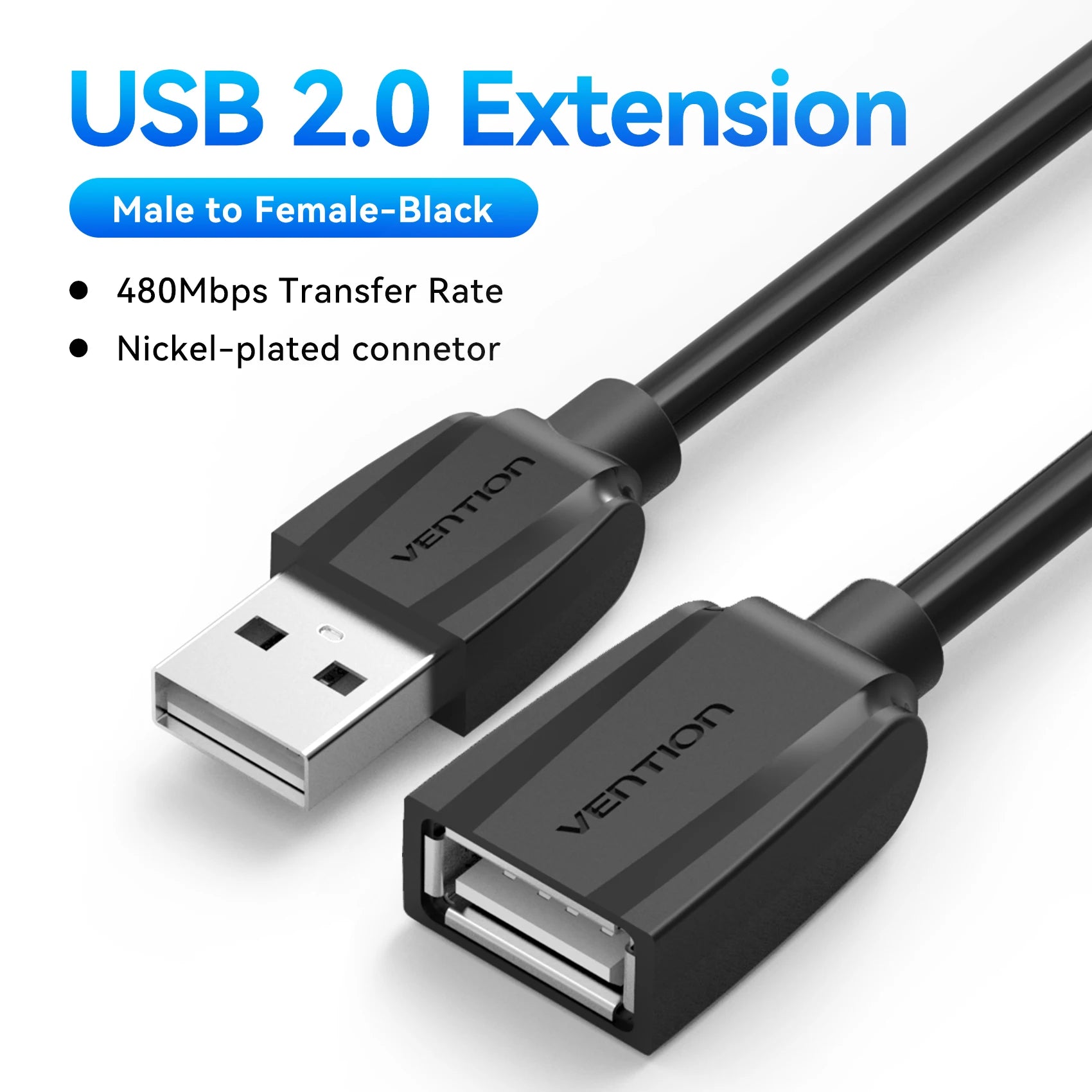 Vention USB 3.0 Extension Cable USB 2.0 Cable USB Male to Female Data Cord for Smart TV PS4 Xbox One PC USB 3.0 Extension Cable