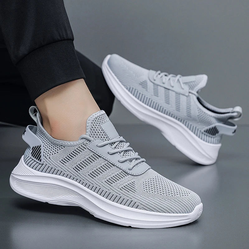 New Men's Sneakers Thick Sole Comfortable Casual Shoes Lightweight Breathable Fashion Running Shoes Luxury Male Tenis Masculino