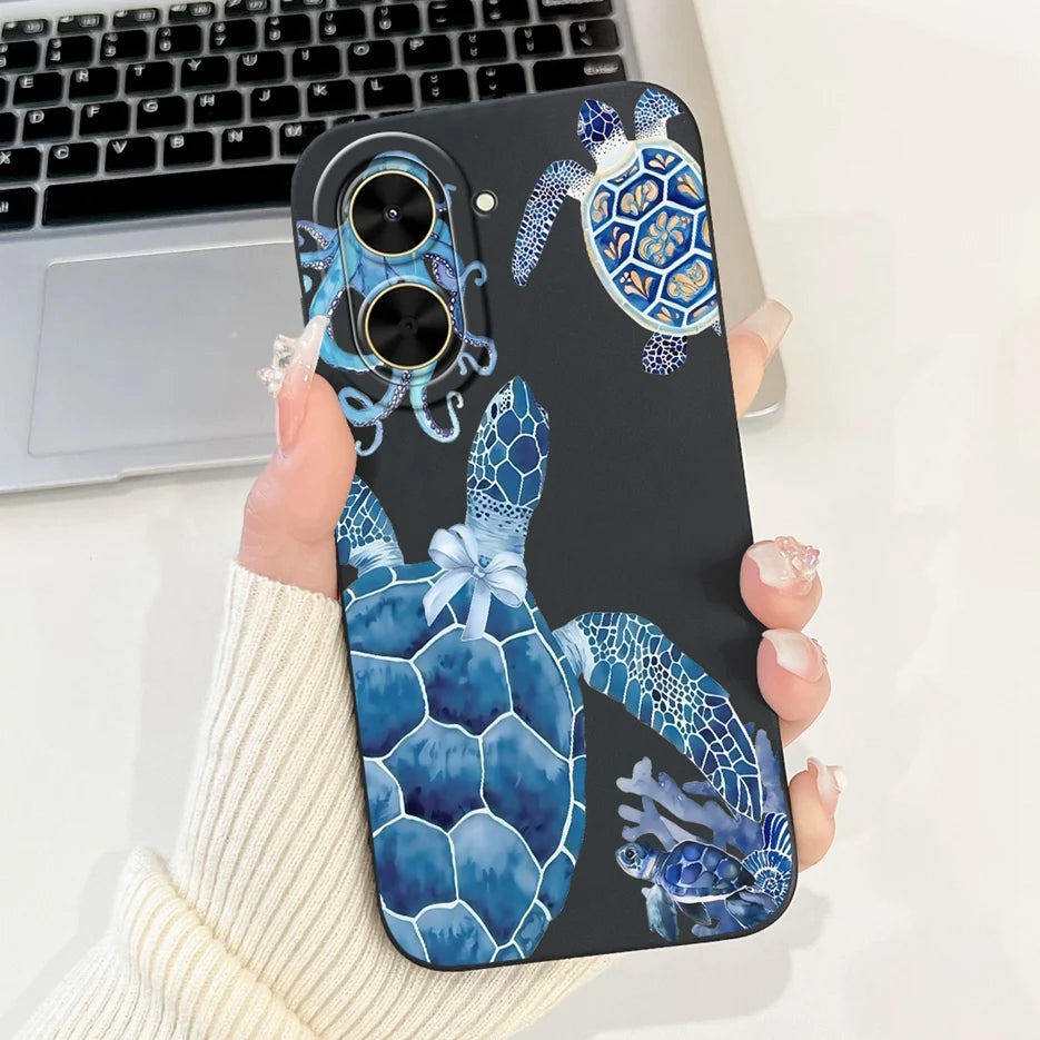 Capa para Xiaomi Redmi A5 4G PocoC71, nova capa moderna com pintura em tons de doce, capa de TPU macia e fosca para Xiaomi Poco C71 Redmi A5.