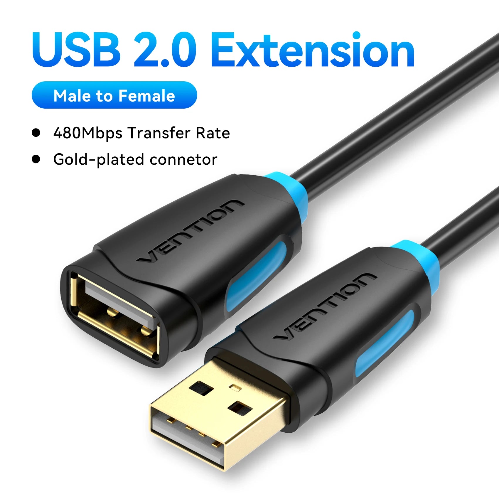 Vention USB 3.0 Extension Cable USB 2.0 Cable USB Male to Female Data Cord for Smart TV PS4 Xbox One PC USB 3.0 Extension Cable
