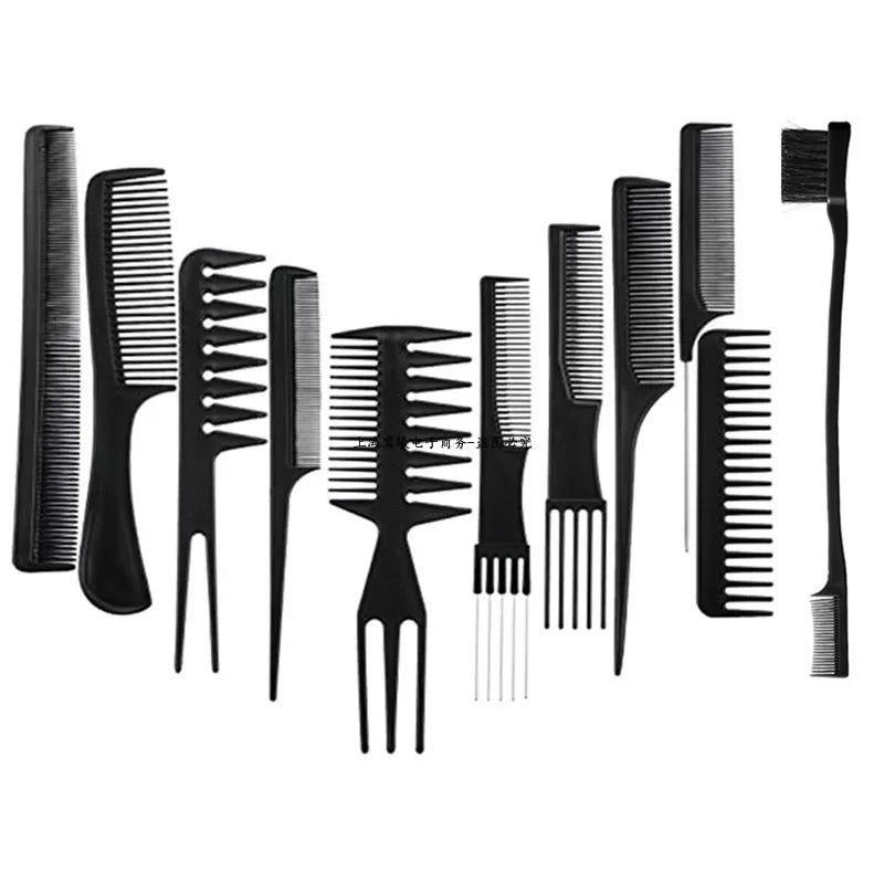 Anti-Static Black Plastic Hairbrush for Men & Women Salon Professional Hairdressing Styling Tool