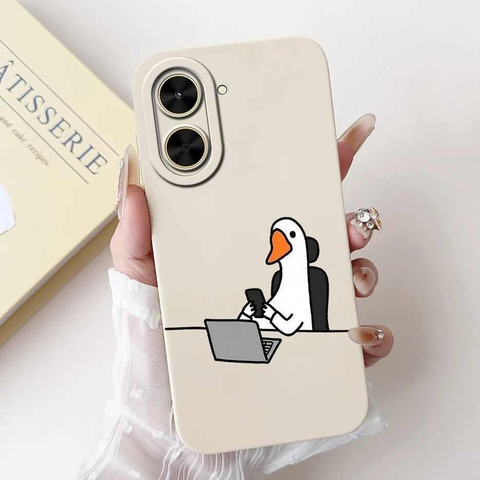 Capa para Xiaomi Redmi A5 4G PocoC71, nova capa moderna com pintura em tons de doce, capa de TPU macia e fosca para Xiaomi Poco C71 Redmi A5.