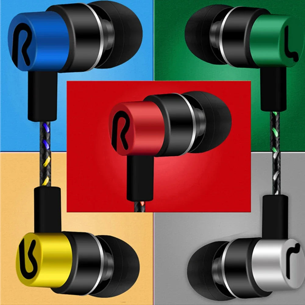 Fone de ouvido intra-auricular com fio de 3,5 mm, caixa básica com 2 unidades, fones de ouvido estéreo com graves potentes, cancelamento de ruído, fone de ouvido para celular com graves excelentes.