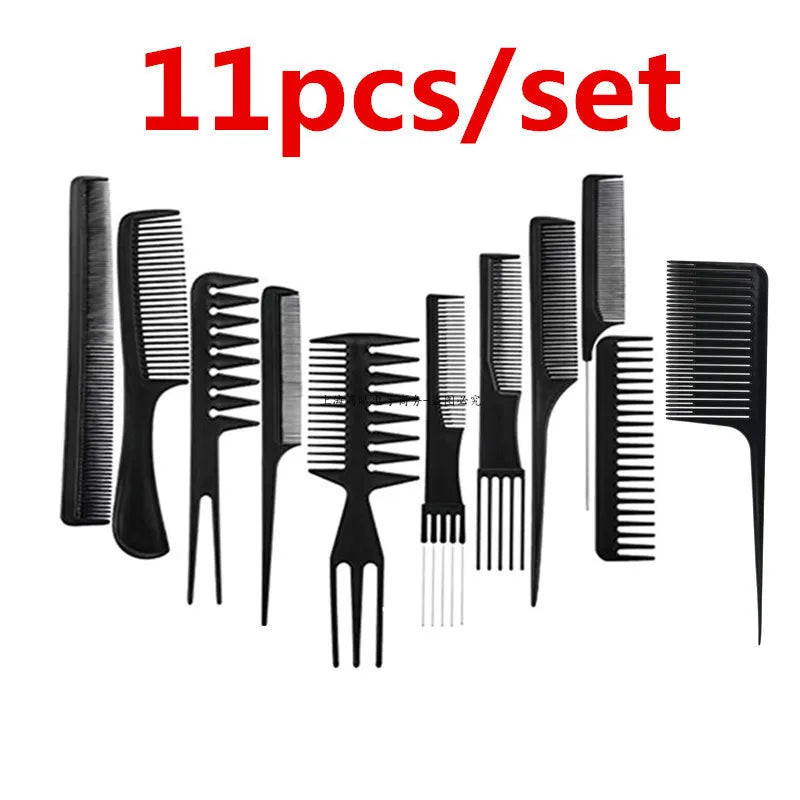 Anti-Static Black Plastic Hairbrush for Men & Women Salon Professional Hairdressing Styling Tool