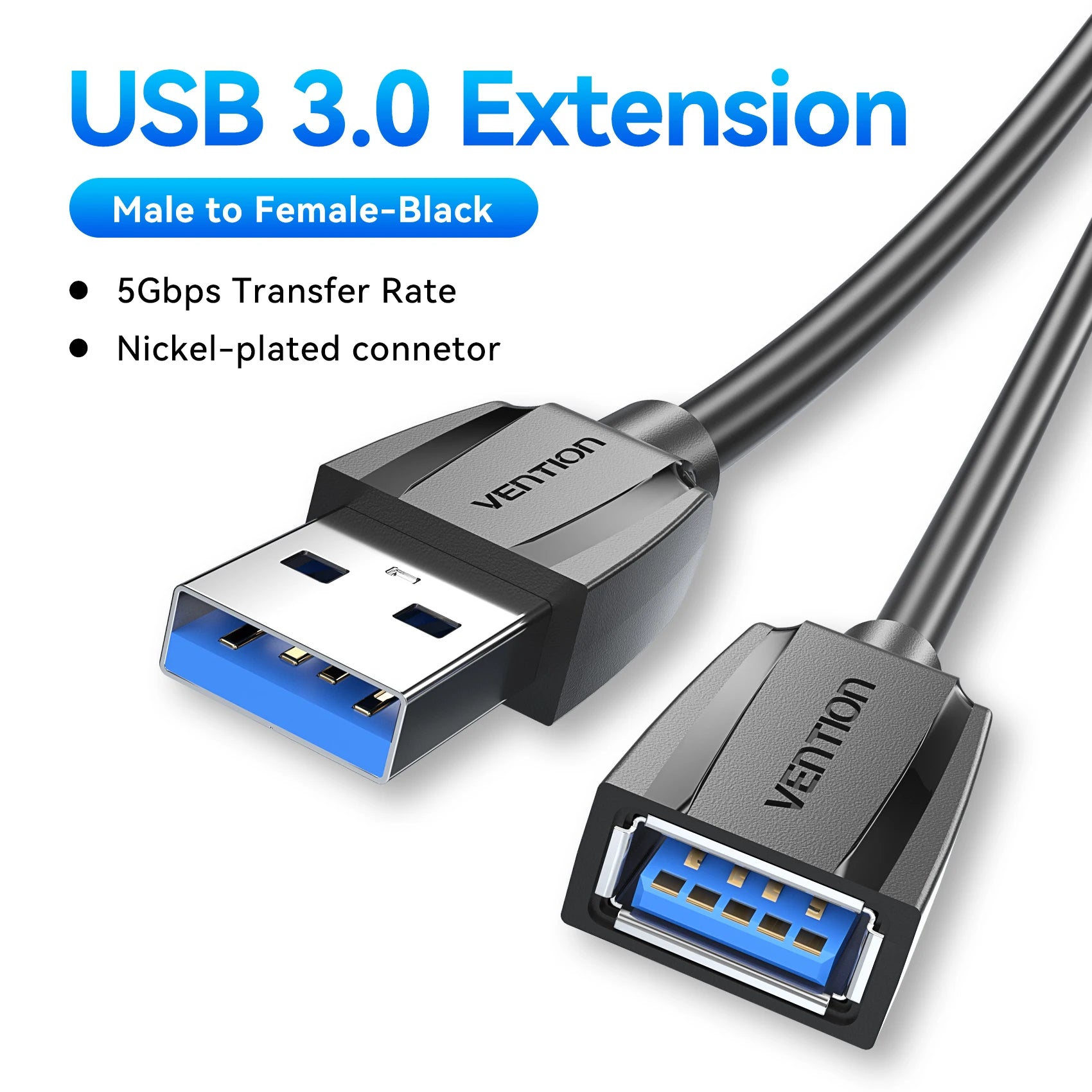 Vention USB 3.0 Extension Cable USB 2.0 Cable USB Male to Female Data Cord for Smart TV PS4 Xbox One PC USB 3.0 Extension Cable