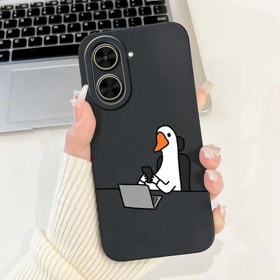 Capa para Xiaomi Redmi A5 4G PocoC71, nova capa moderna com pintura em tons de doce, capa de TPU macia e fosca para Xiaomi Poco C71 Redmi A5.