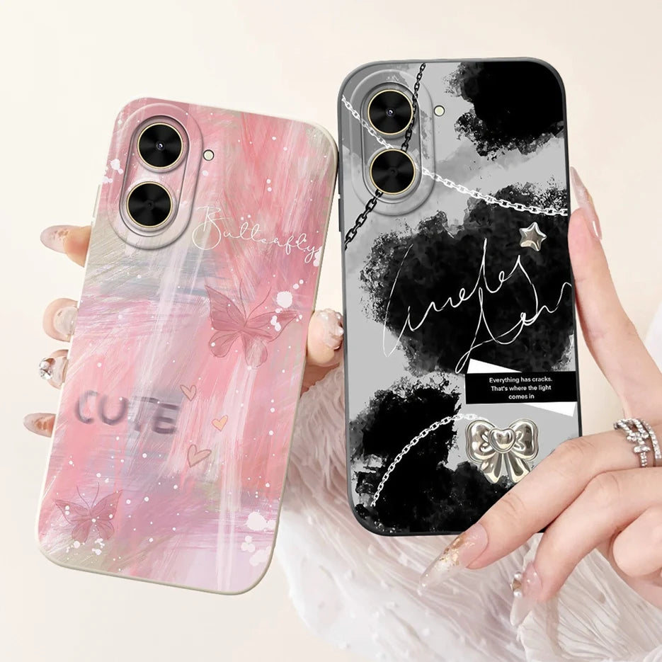 Capa para Xiaomi Redmi A5 4G PocoC71, nova capa moderna com pintura em tons de doce, capa de TPU macia e fosca para Xiaomi Poco C71 Redmi A5.
