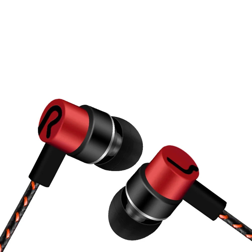 Fone de ouvido intra-auricular com fio de 3,5 mm, caixa básica com 2 unidades, fones de ouvido estéreo com graves potentes, cancelamento de ruído, fone de ouvido para celular com graves excelentes.