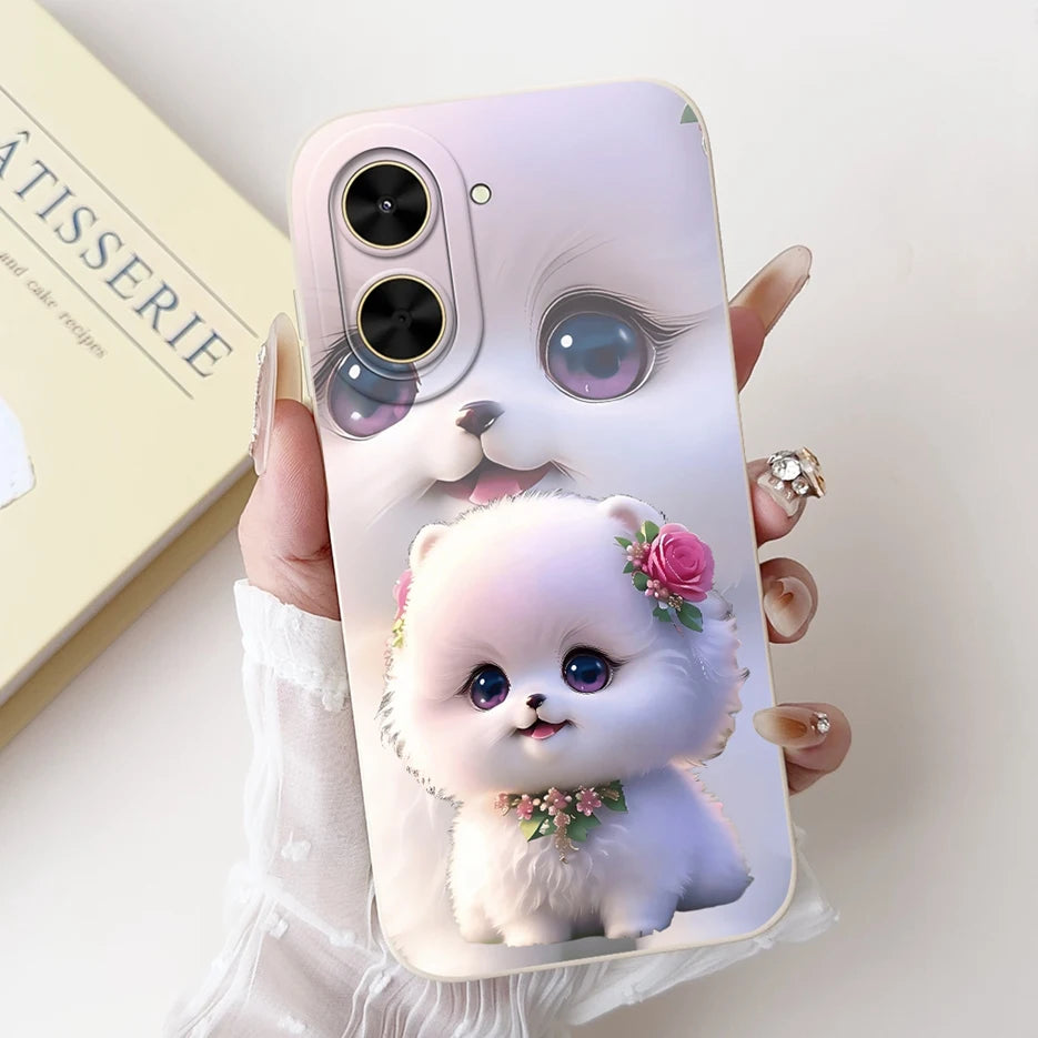 Capa para Xiaomi Redmi A5 4G PocoC71, nova capa moderna com pintura em tons de doce, capa de TPU macia e fosca para Xiaomi Poco C71 Redmi A5.