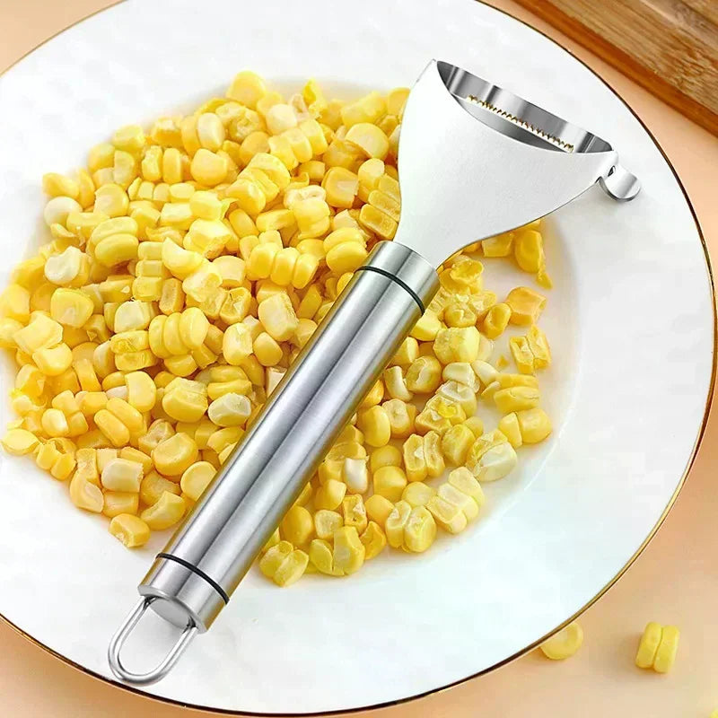 Kitchen Corn Sheller Stainless Steel Corn Planer Household Corn Sheller Manual Corn Thresher Roe Deer Scissors