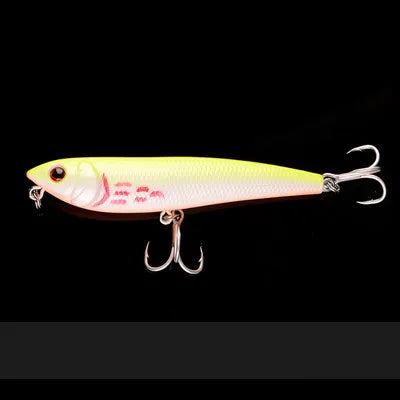 Isca artificial rígida DOG Fishing Pencil Lure Topwater Magician Dogs, 10g/9cm, 1 unidade em promoção.