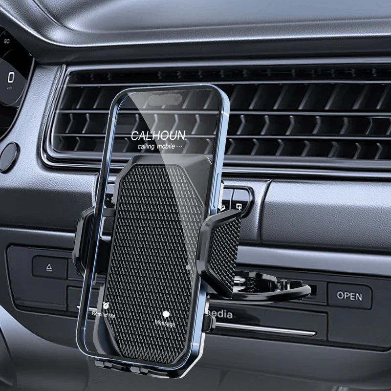Novo suporte para celular veicular, compatível com e-commerce internacional, entrada para CD, trava automática e suporte para GPS.