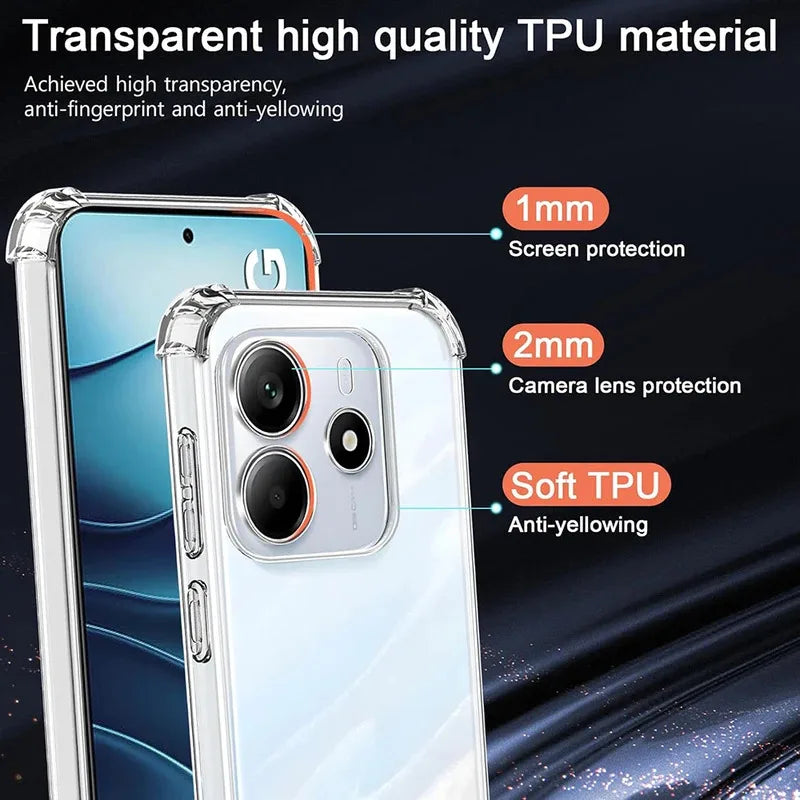 Capas de silicone à prova de choque para Xiaomi Redmi Note 14 5G. Capa protetora ultrafina e macia para a parte traseira do Xiaomi Redmi Note 14 Note 14 5G.