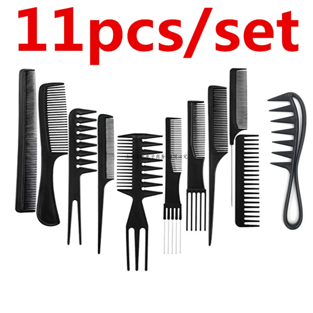 Anti-Static Black Plastic Hairbrush for Men & Women Salon Professional Hairdressing Styling Tool