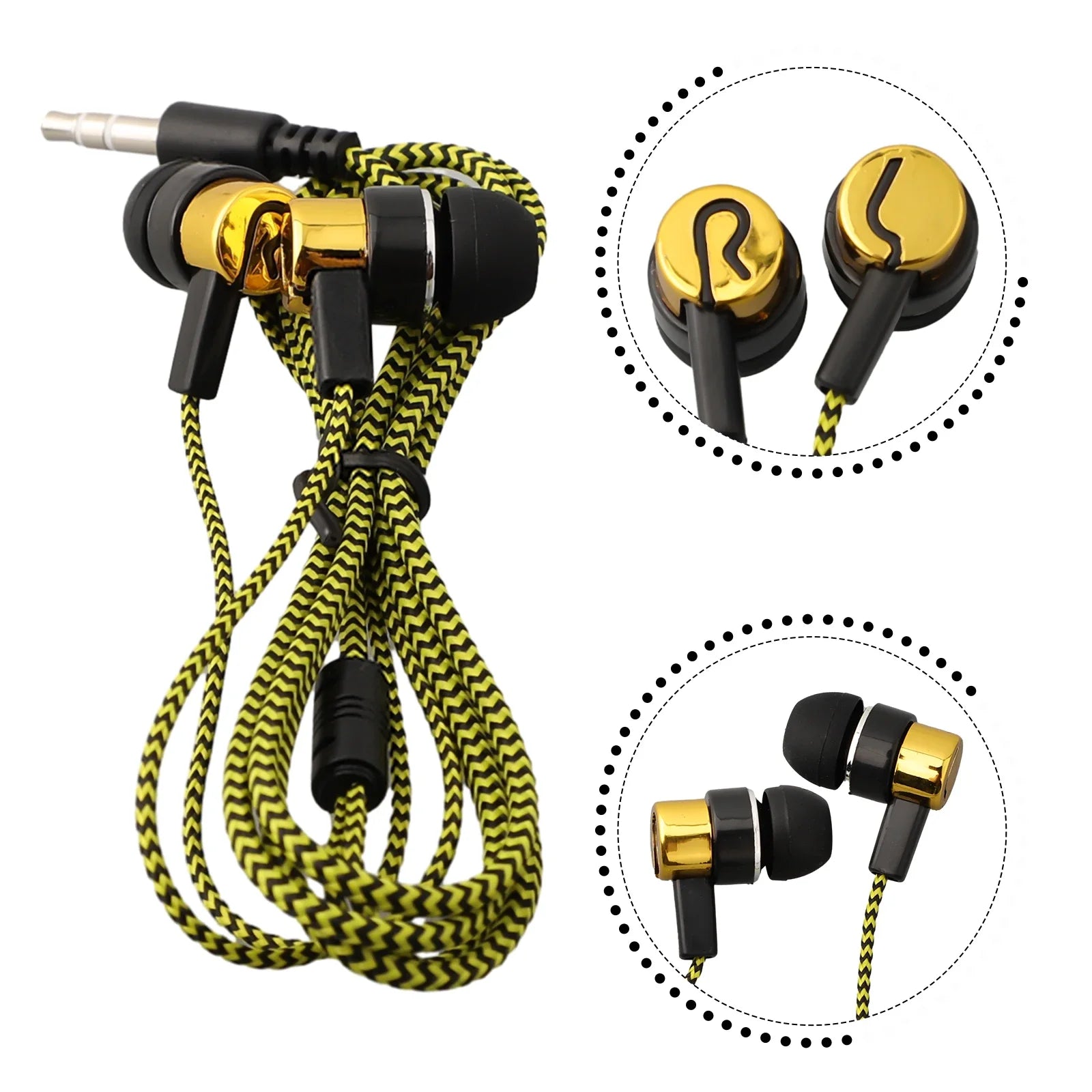 Fone de ouvido intra-auricular com fio de 3,5 mm, caixa básica com 2 unidades, fones de ouvido estéreo com graves potentes, cancelamento de ruído, fone de ouvido para celular com graves excelentes.