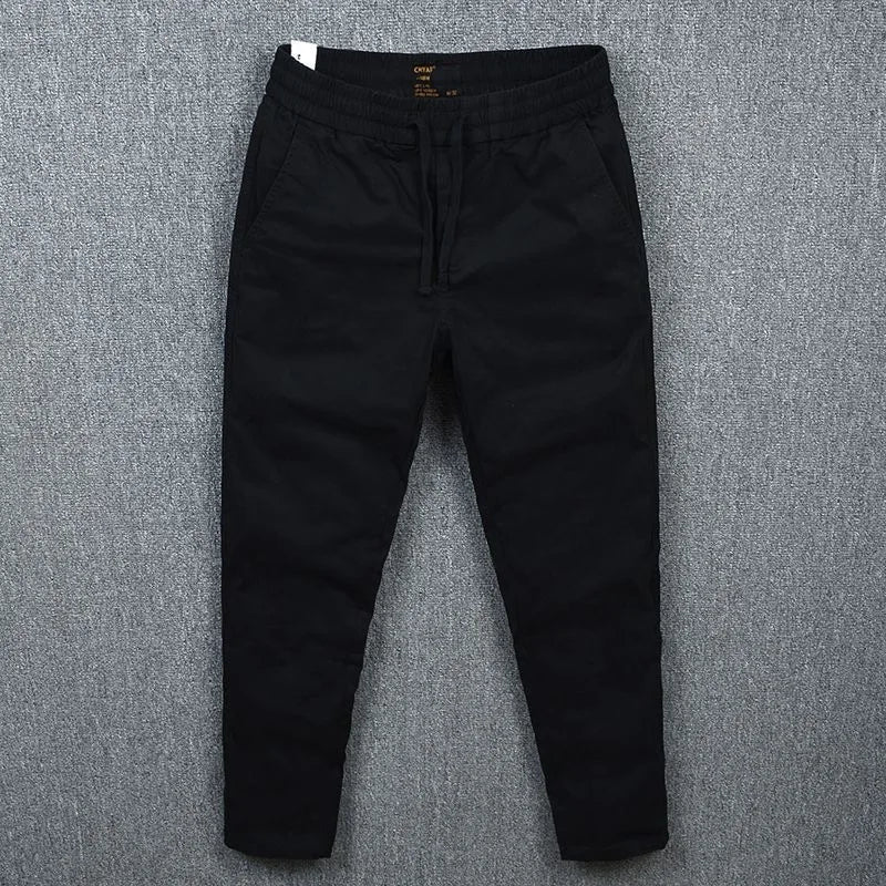 Men's Loose Fit Pure Cotton Work Pants Durable Casual Trousers for Labor Protection Fashionable Urban Style Long Pants