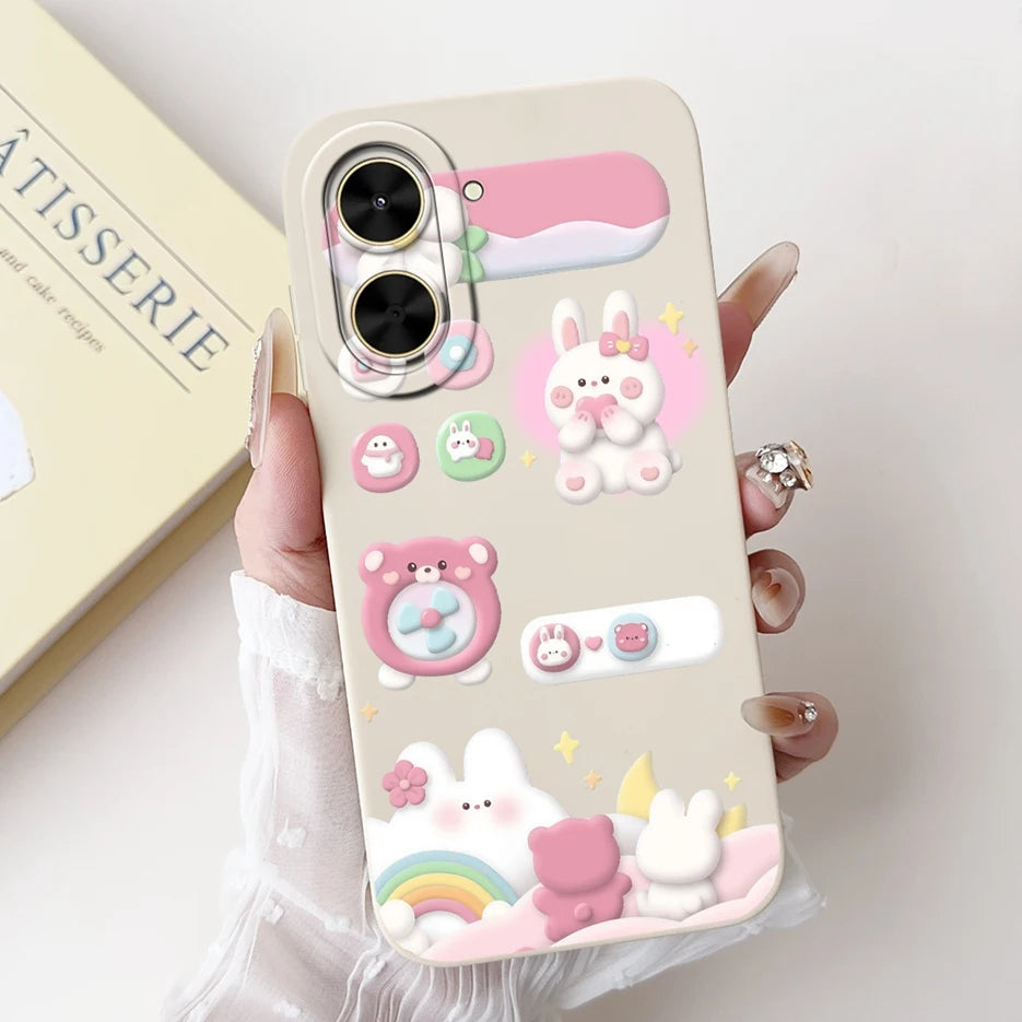 Capa para Xiaomi Redmi A5 4G PocoC71, nova capa moderna com pintura em tons de doce, capa de TPU macia e fosca para Xiaomi Poco C71 Redmi A5.