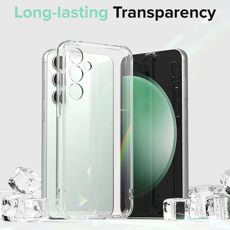 Capa ultrafina transparente de silicone TPU para Samsung Galaxy S24 Ultra, compatível com Samsung S24, S23, S22, S21 Ultra FE, A14, A34, A54 e 5G.