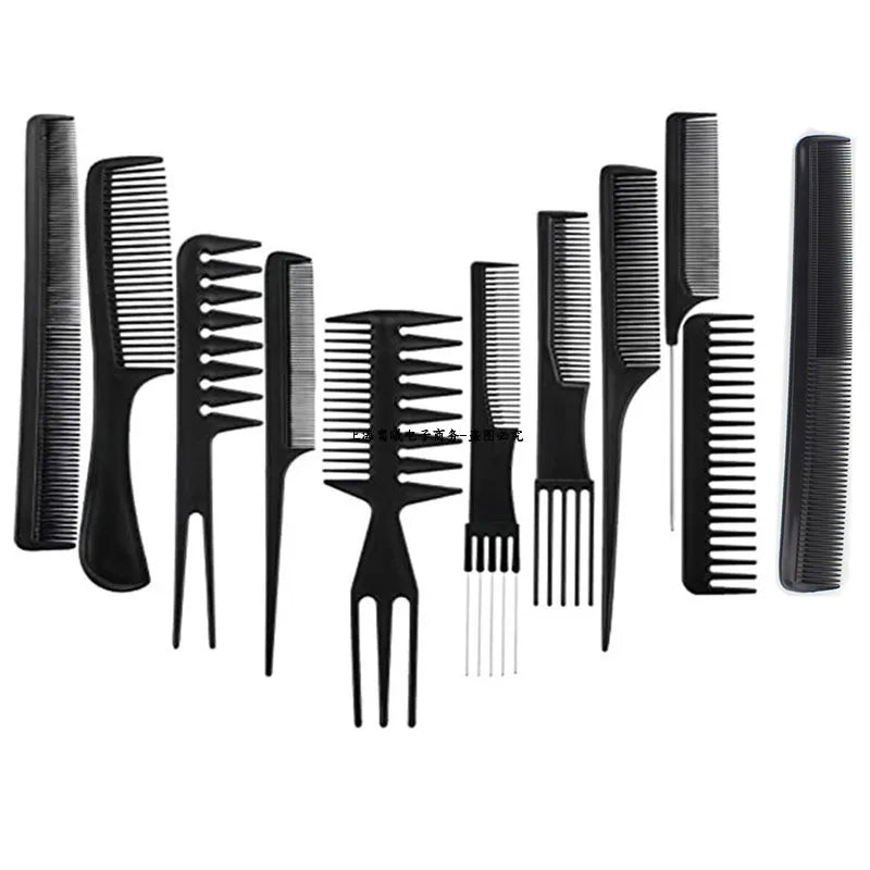 Anti-Static Black Plastic Hairbrush for Men & Women Salon Professional Hairdressing Styling Tool