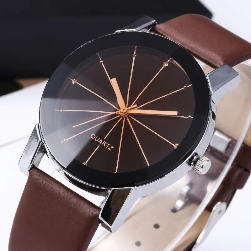 Relógio Feminino Bracelete de Couro – Luxo Fashion e Esportivo com Data Automática
