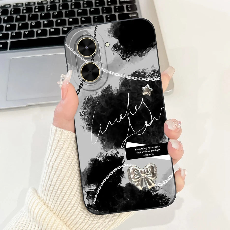 Capa para Xiaomi Redmi A5 4G PocoC71, nova capa moderna com pintura em tons de doce, capa de TPU macia e fosca para Xiaomi Poco C71 Redmi A5.