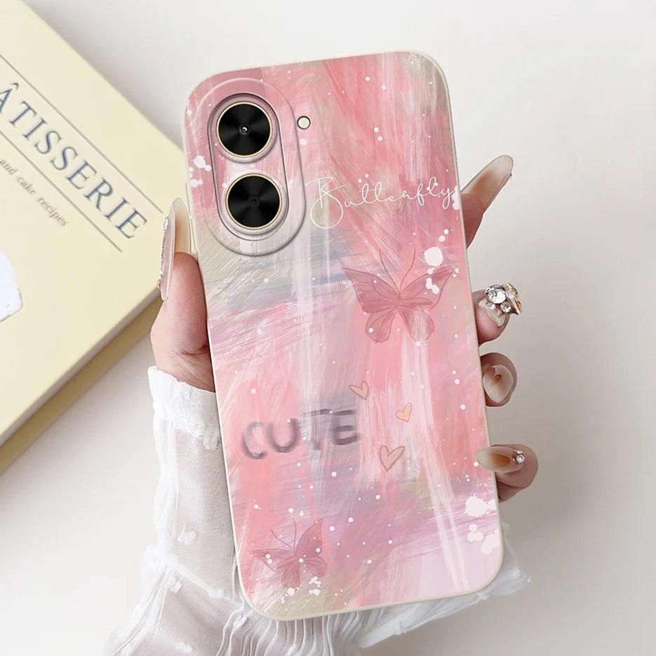 Capa para Xiaomi Redmi A5 4G PocoC71, nova capa moderna com pintura em tons de doce, capa de TPU macia e fosca para Xiaomi Poco C71 Redmi A5.