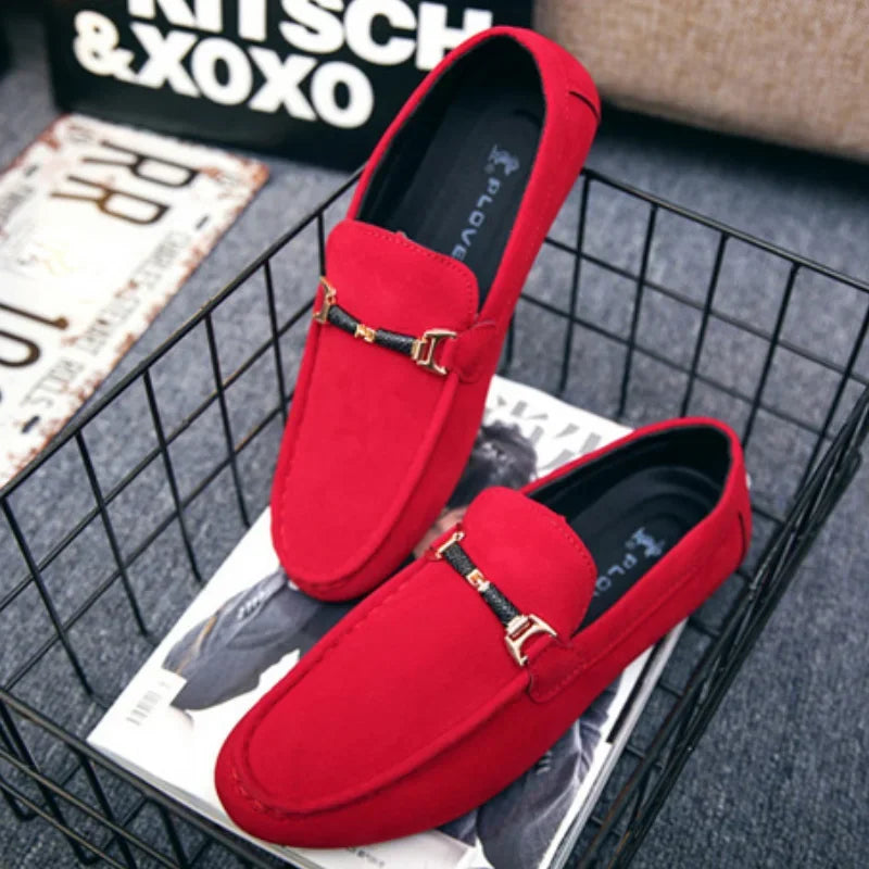 Sapatos casuais masculinos, macios e confortáveis, mocassins de condução, sapatos leves e planos para caminhada, sapatenis masculino