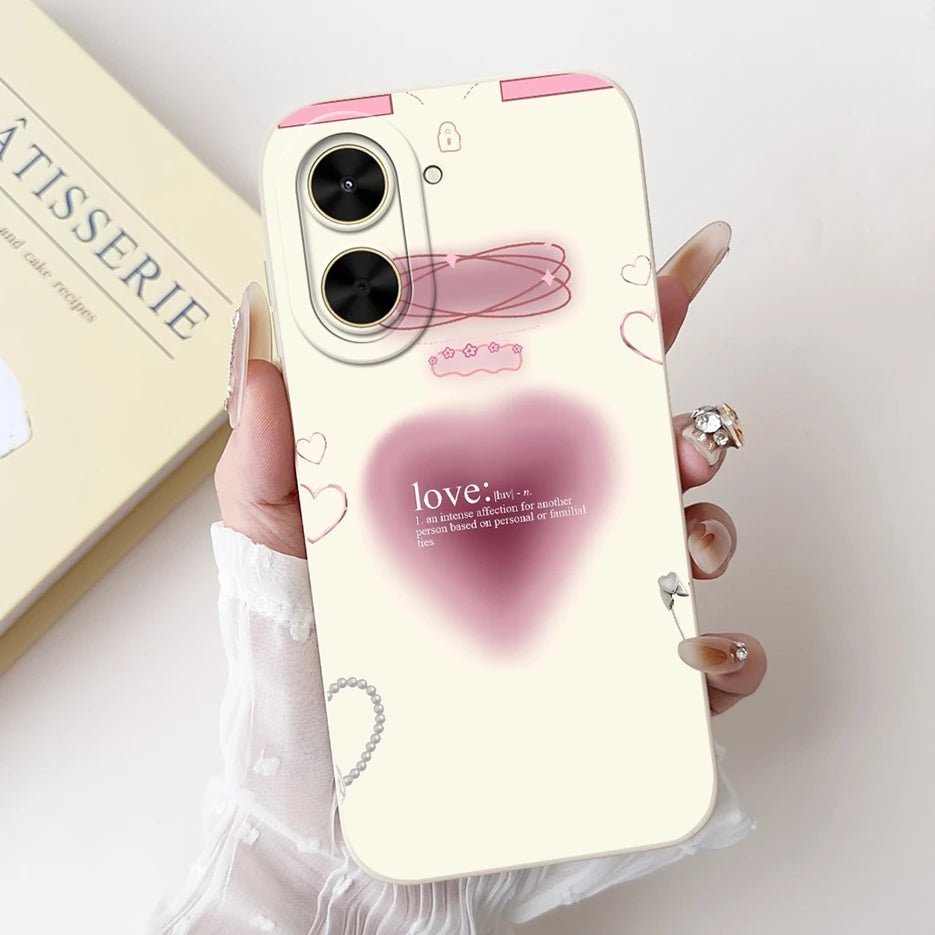 Capa para Xiaomi Redmi A5 4G PocoC71, nova capa moderna com pintura em tons de doce, capa de TPU macia e fosca para Xiaomi Poco C71 Redmi A5.