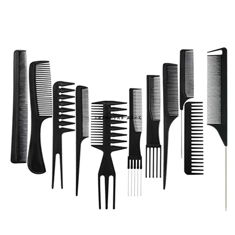 Anti-Static Black Plastic Hairbrush for Men & Women Salon Professional Hairdressing Styling Tool