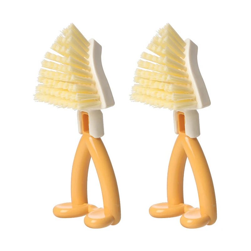 Kitchen Brush Non-Scratch Kitchen Washing Brush Foldable Pans Scrubber For Pots Stoves Bathrooms Toilets Sink Wall Countertops