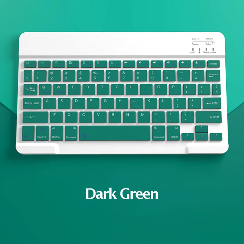 Teclado Bluetooth recarregável para tablet, celular e PC. Mini teclado sem fio portátil ultrafino de 10 polegadas para iPad e Xiaomi.
