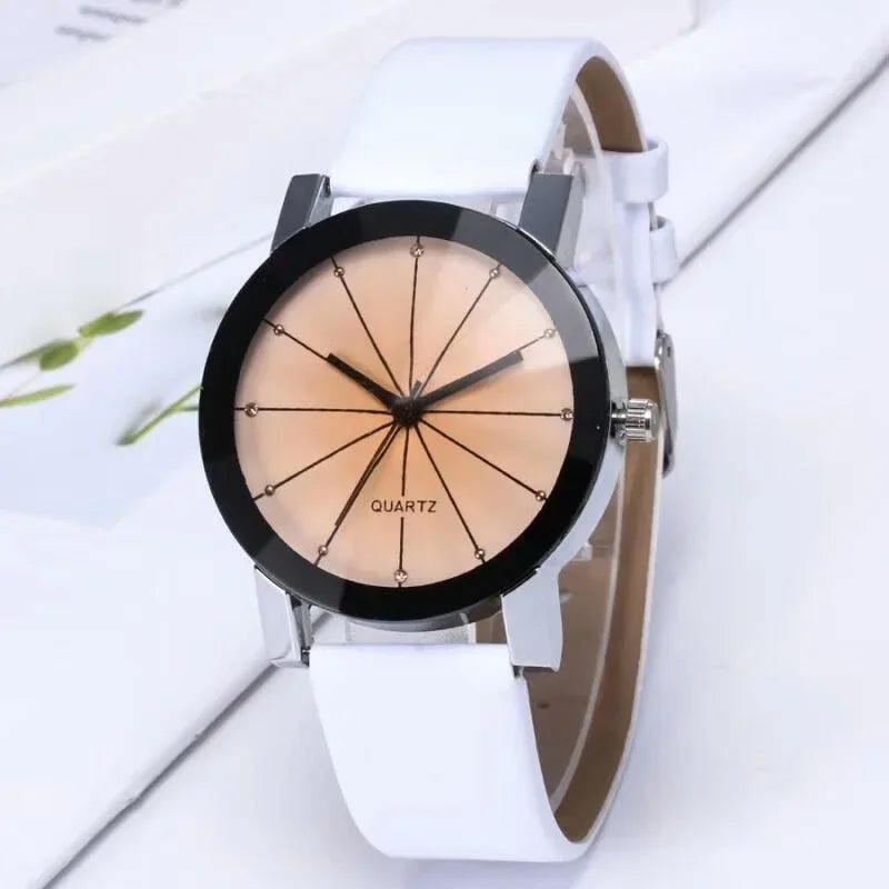 Relógio Feminino Bracelete de Couro – Luxo Fashion e Esportivo com Data Automática
