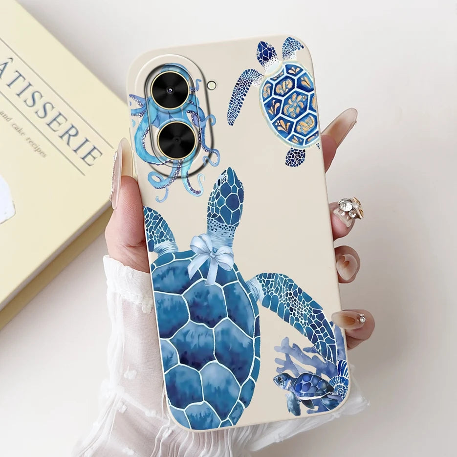 Capa para Xiaomi Redmi A5 4G PocoC71, nova capa moderna com pintura em tons de doce, capa de TPU macia e fosca para Xiaomi Poco C71 Redmi A5.