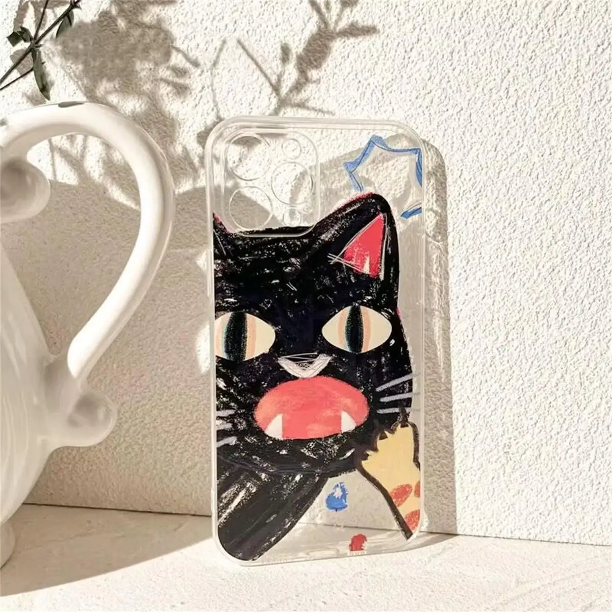 Capa para Samsung Galaxy A56 A55 A54 A35 A36 A26 A16 A15 A14 A34 A53 S25 S24 S23 Ultra Plus S20 S21 S24 FE com desenho fofo de gato