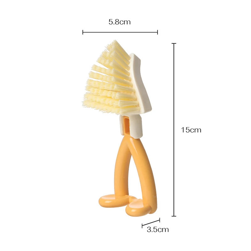 Kitchen Brush Non-Scratch Kitchen Washing Brush Foldable Pans Scrubber For Pots Stoves Bathrooms Toilets Sink Wall Countertops