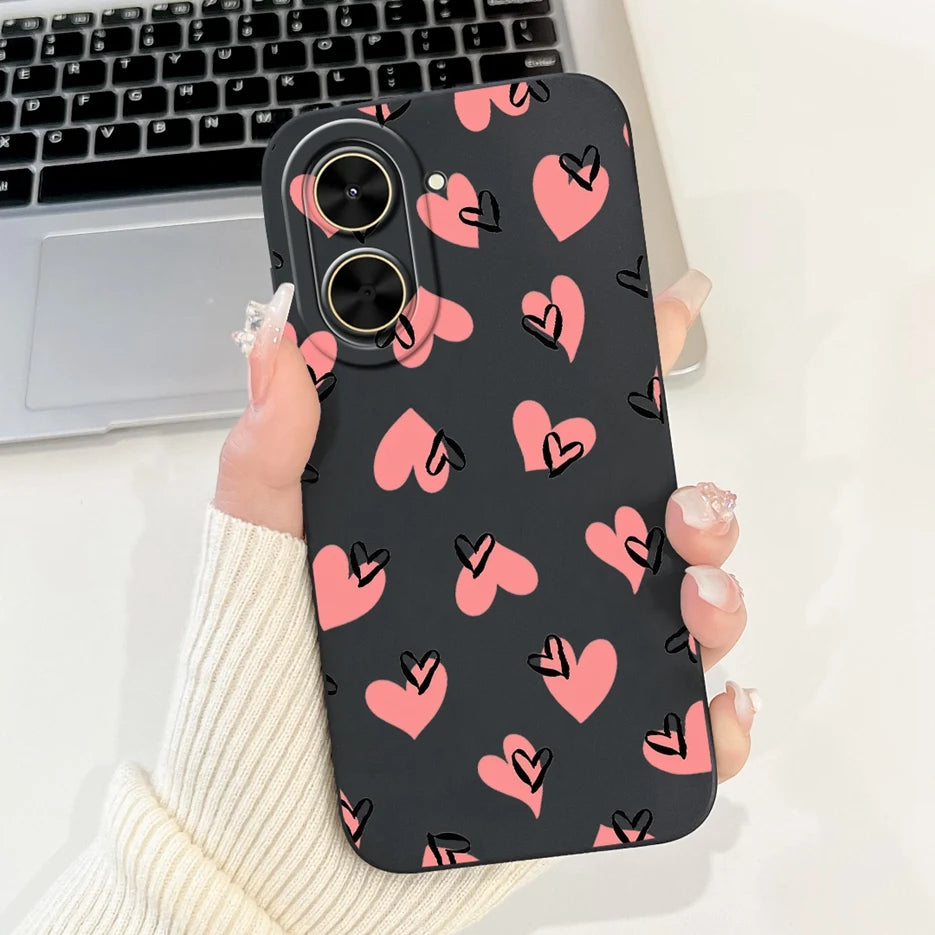 Capa para Xiaomi Redmi A5 4G PocoC71, nova capa moderna com pintura em tons de doce, capa de TPU macia e fosca para Xiaomi Poco C71 Redmi A5.