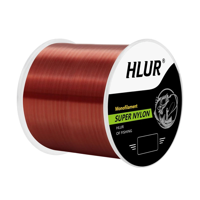Linha de pesca HLUR 500m Super Strong Nylon Monofilamento de Alta Qualidade Resistente à Abrasão, Linha de Pesca Japonesa 4.4-28.6LB Fluorocarbono Afundante
